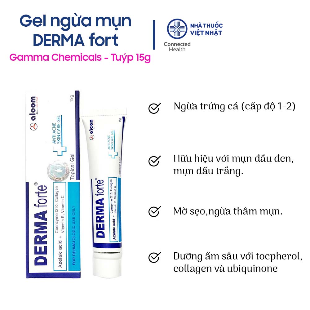 [DƯỢC SĨ TƯ VẤN] Derma forte 15g hỗ trợ mờ sẹo thâm, ngăn ngừa mụn tái phát