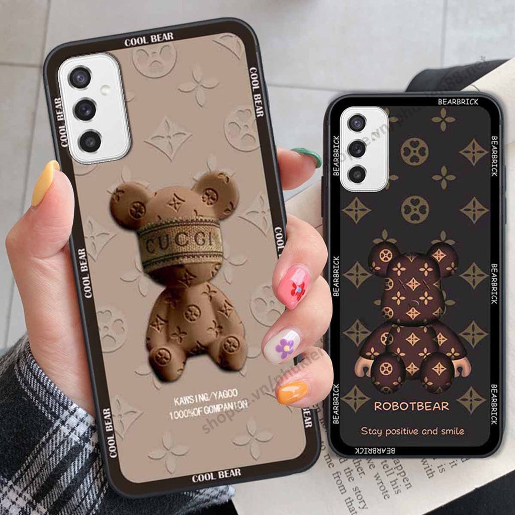 Ốp Samsung M52 5G bear, k@ws thương hiệu phong cách ốp lưng thời trang cao cấp