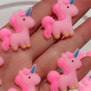 2-5-10 miếng patch dán ngựa Pony hồng siêu dễ thương bằng cao su