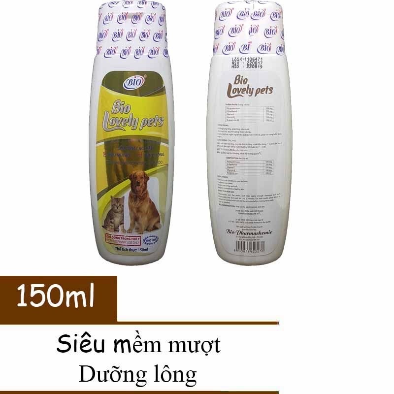 Sữa tắm dưỡng da và lông cho chó mèo Lovely 150ml