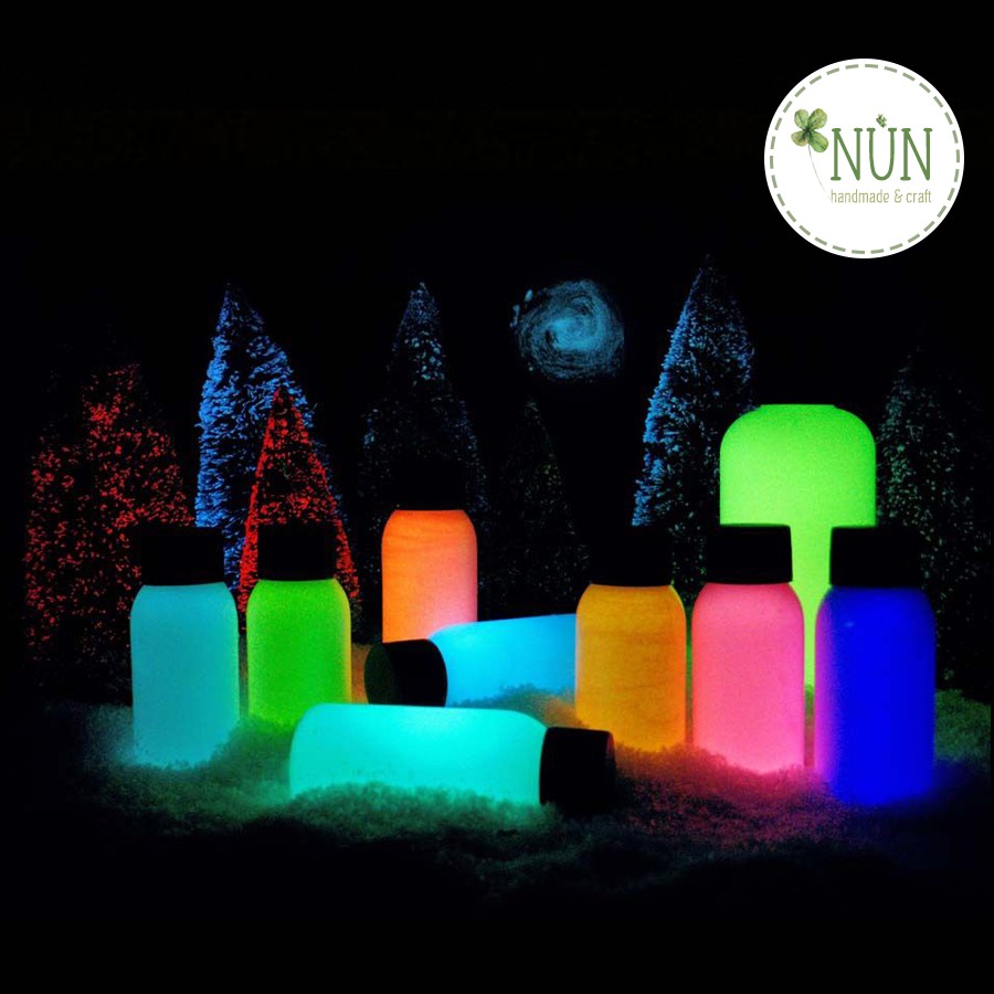 Set 9 Túi Bột Màu Dạ Quang Để Làm Resin, Handmade, Trang Trí