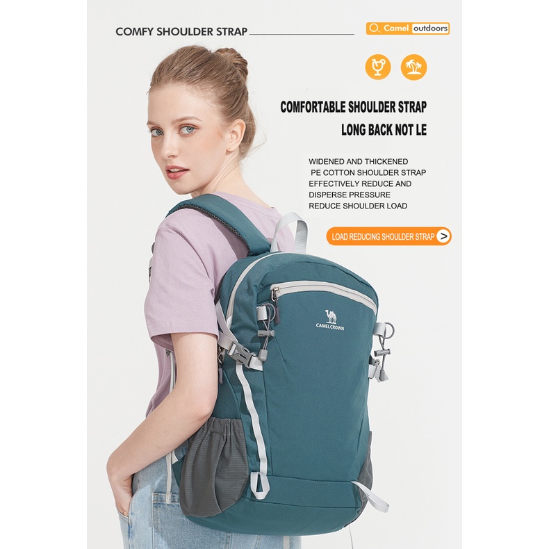 CAMEL CROWN Ba lô 18L công suất lớn ba lô đi bộ đường dài leo núi túi