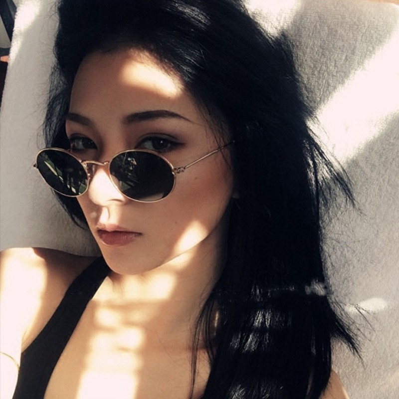 Kính mát gọng kim loại phong cách Hàn Quốc thời trang