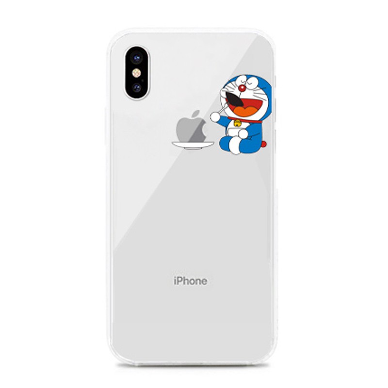 ốp lưng dẻo trong iphone 5/6/7/8/X/XS MAX/11 PRO /12 PRO MAX hình doremon dễ thương