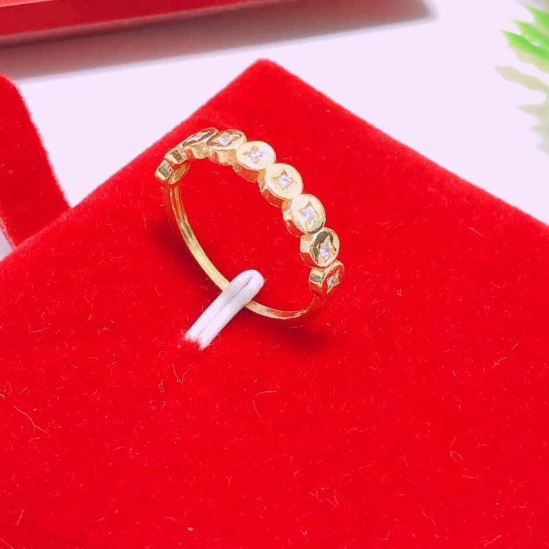 NHẪN KIM TIỀN TÀI LỘC - NHẪN NỮ BẠC TA MẶT ĐỒNG XU NHỎ