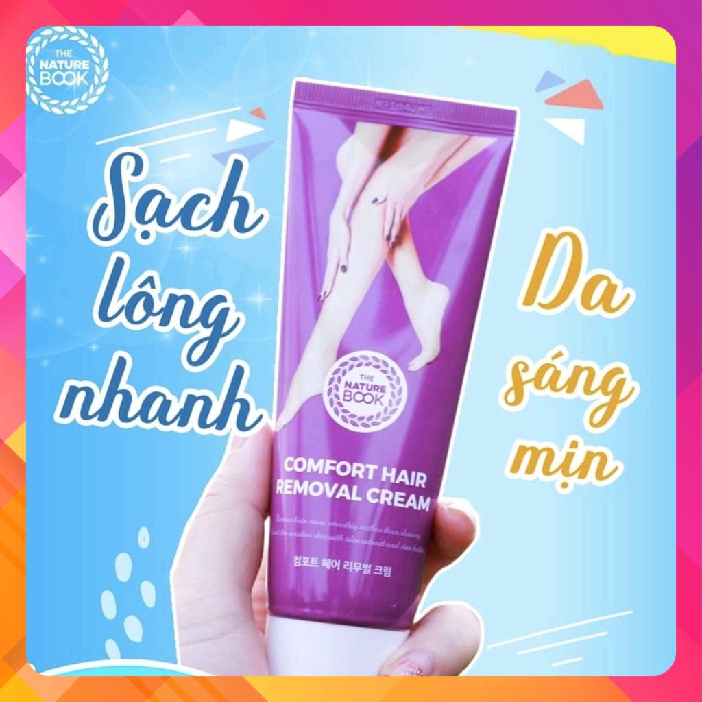 Kem tẩy lông Comfort Hair Removal Cream The Nature Book giúp da sáng, mềm mịn hơn chai 100ml