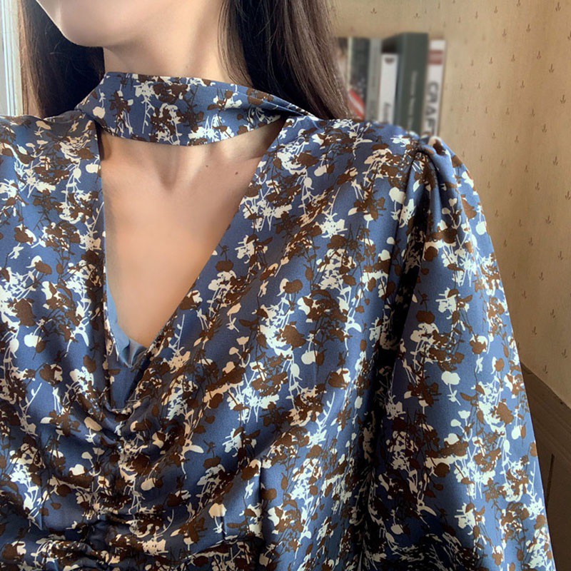 Đầm Hoa Tay Loe Thời Trang Dành Cho Nữ