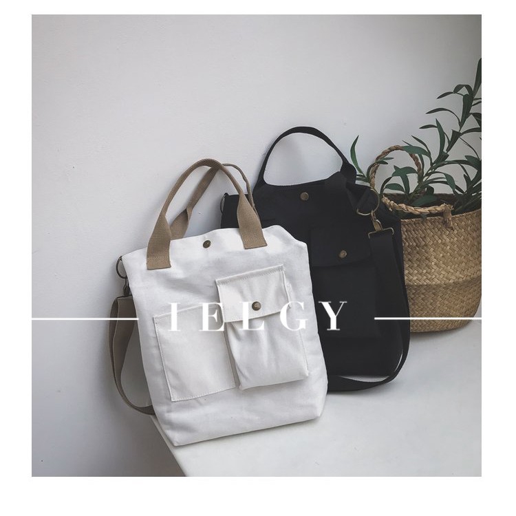 Túi đeo vai IELGY bằng vải canvas kích thước lớn