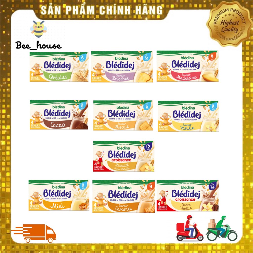 Sữa nước bledina Pháp 250ml x 4