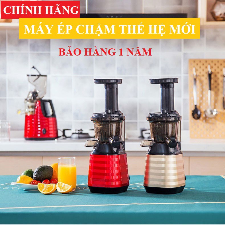 Máy ép trái cây- Vắt kiệt bã công suất 150W Máy ép chậm Hoa Quả CÁT Á  Giữ 98% Lượng Nước - BẢO HÀNH 12 THÁNG