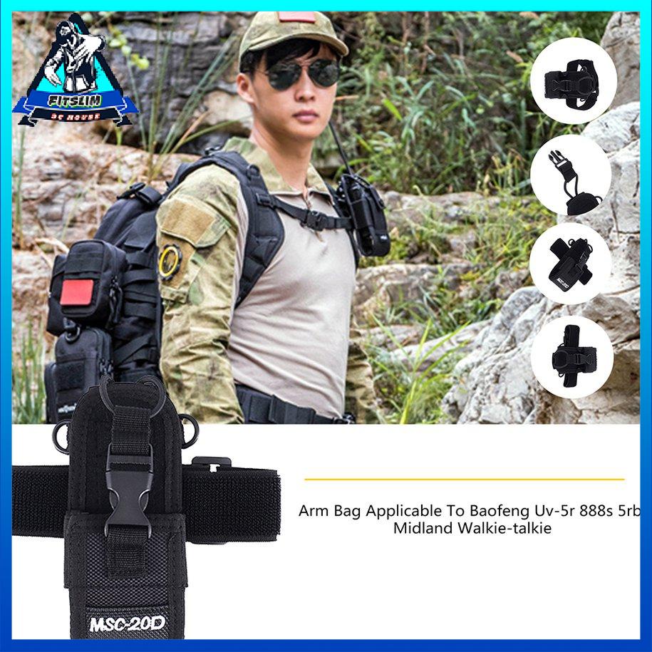 Túi đeo tay áp dụng cho máy bộ đàm Baofeng Uv-5r 888s 5rb Midland [8/10]
