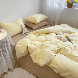 Bộ Chăn Ga Gối Cotton Đũi Cotton Tici Notag Phong Cách Hàn Quốc Mềm Mịn Có Sẵn