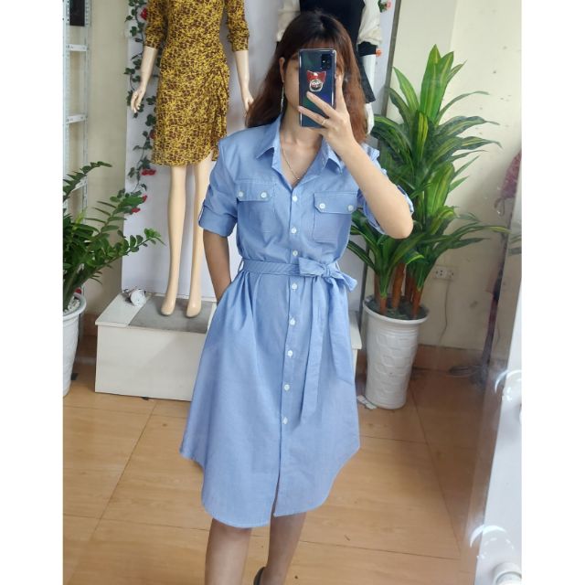 Váy sơ mi sọc kẻ A400.260