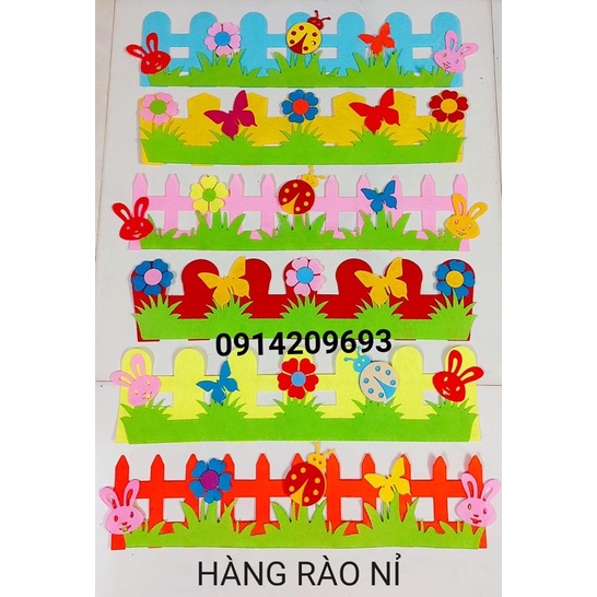Hàng rào nỉ - dài 50cm - Trang trí trường mầm non