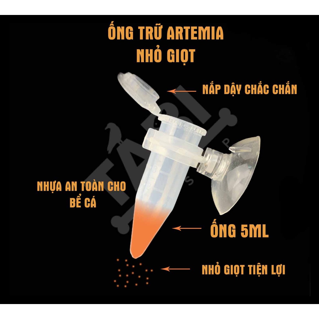Ống Trữ Artemia Nhỏ Giọt 5ML - Ống Nhỏ Giọt Cho Cá Ăn Dễ Dàng