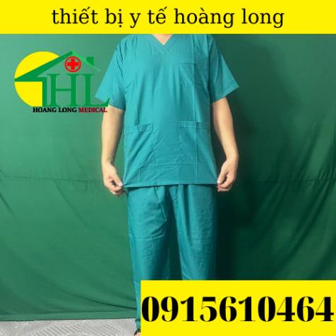 Bộ Scrubs cổ tim phòng mổ, đồng phục Spa, phòng khám, Bác Sĩ, quần áo phòng mổ, đồng phục phẫu thuật màu xanh COBAN