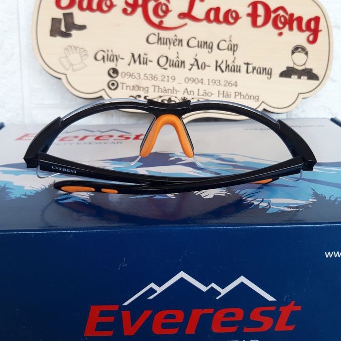 [Chính Hãng Everest] Kính Bảo Hộ Chống Bụi Chống Tia UV Chống Đọng Sương Chống Giọt Bắn Không Đau Nhức Mắt EV301 Trắng