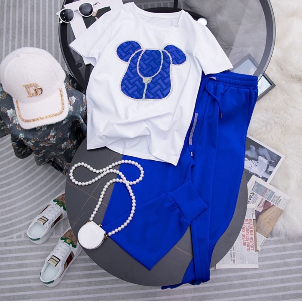 Bộ Đồ Thể Thao Ngắn Tay Thời Trang Mùa Hè Phong Cách Phương Tây Dành Cho Nữ