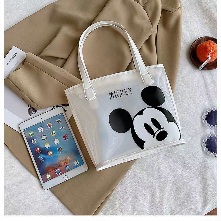 Túi Xách Đeo Vai Trong Suốt In Hoạt Hình Mickey Thời Trang Hàn Quốc 2022 Cho Nữ