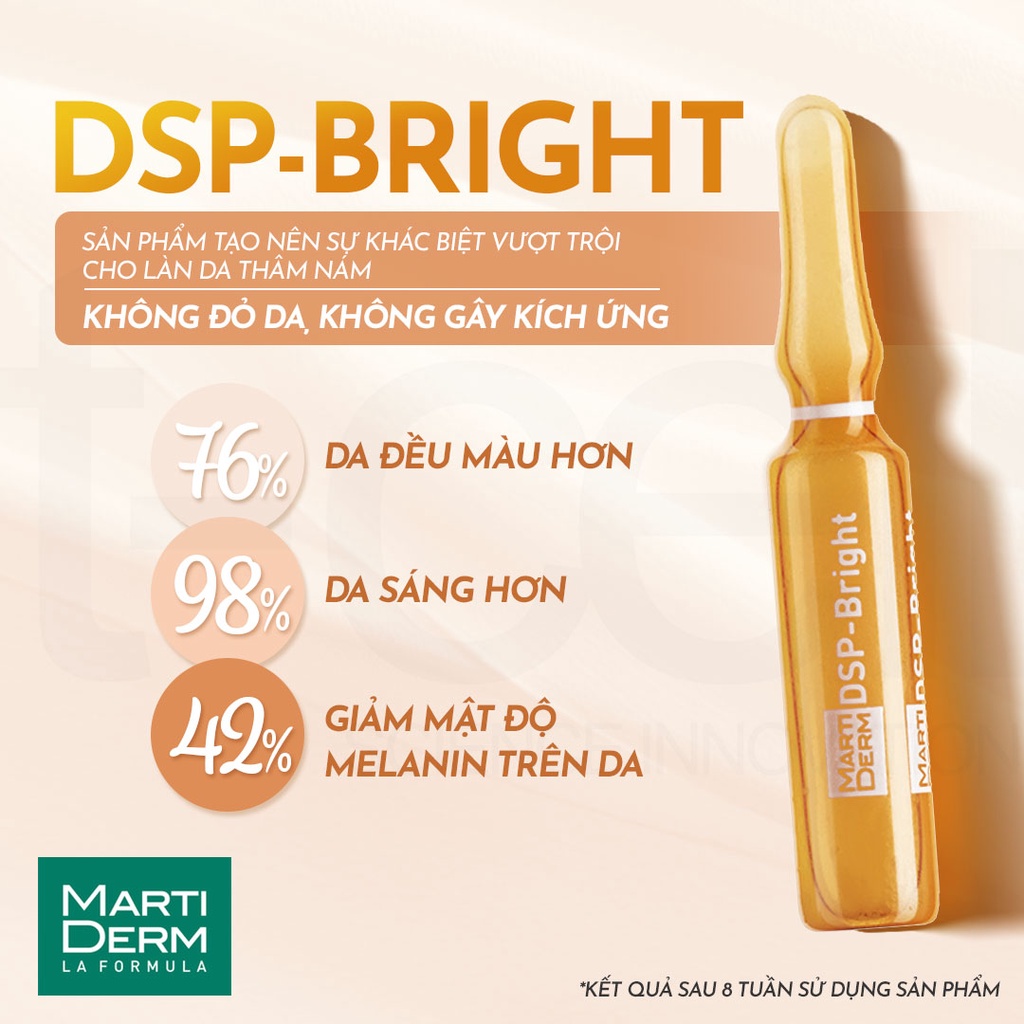 Ampoule MartiDerm Pigment Zero DSP Bright Dưỡng Sáng Đều Màu Da, Mờ Thâm Nám - 1 Ống 2ml