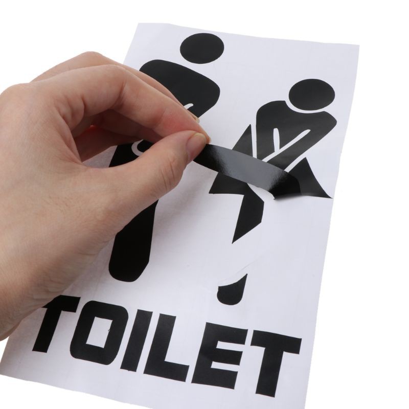 Nhãn dán ký hiệu Toilet có thể tháo