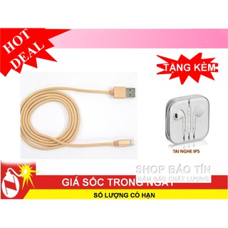Dây sạc Iphone 5+6+6s tặng kèm tai nghe IPhone 5+6