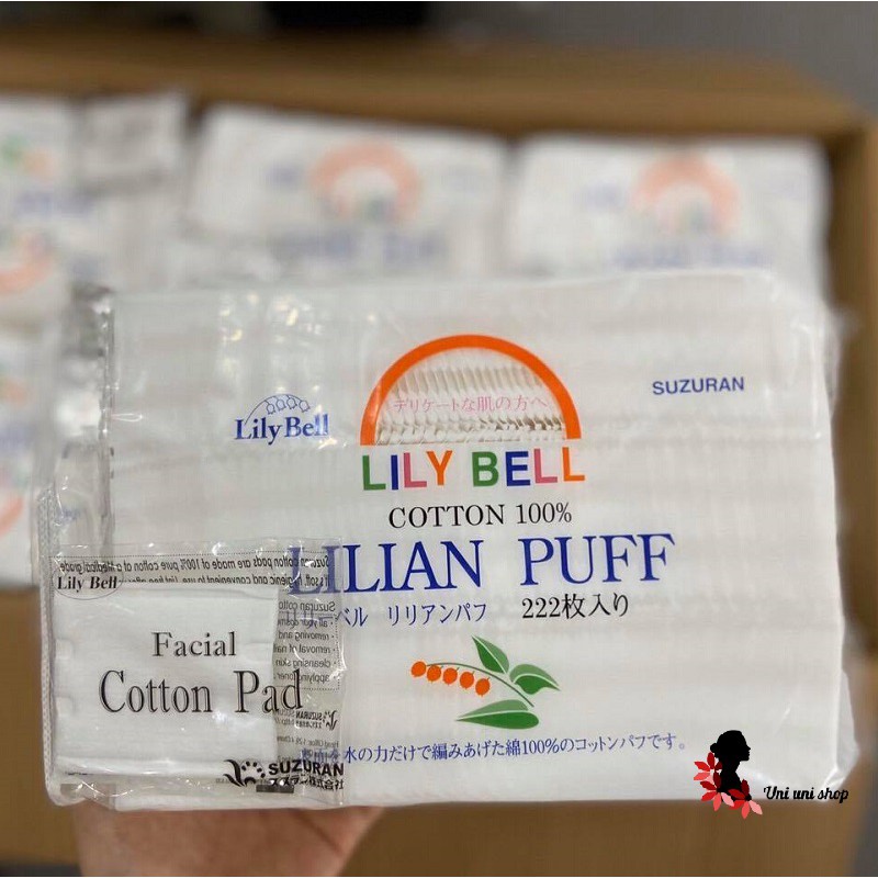 Bông Tẩy Trang Lily Bell Lilian Puff 222 Miếng Nhật bản