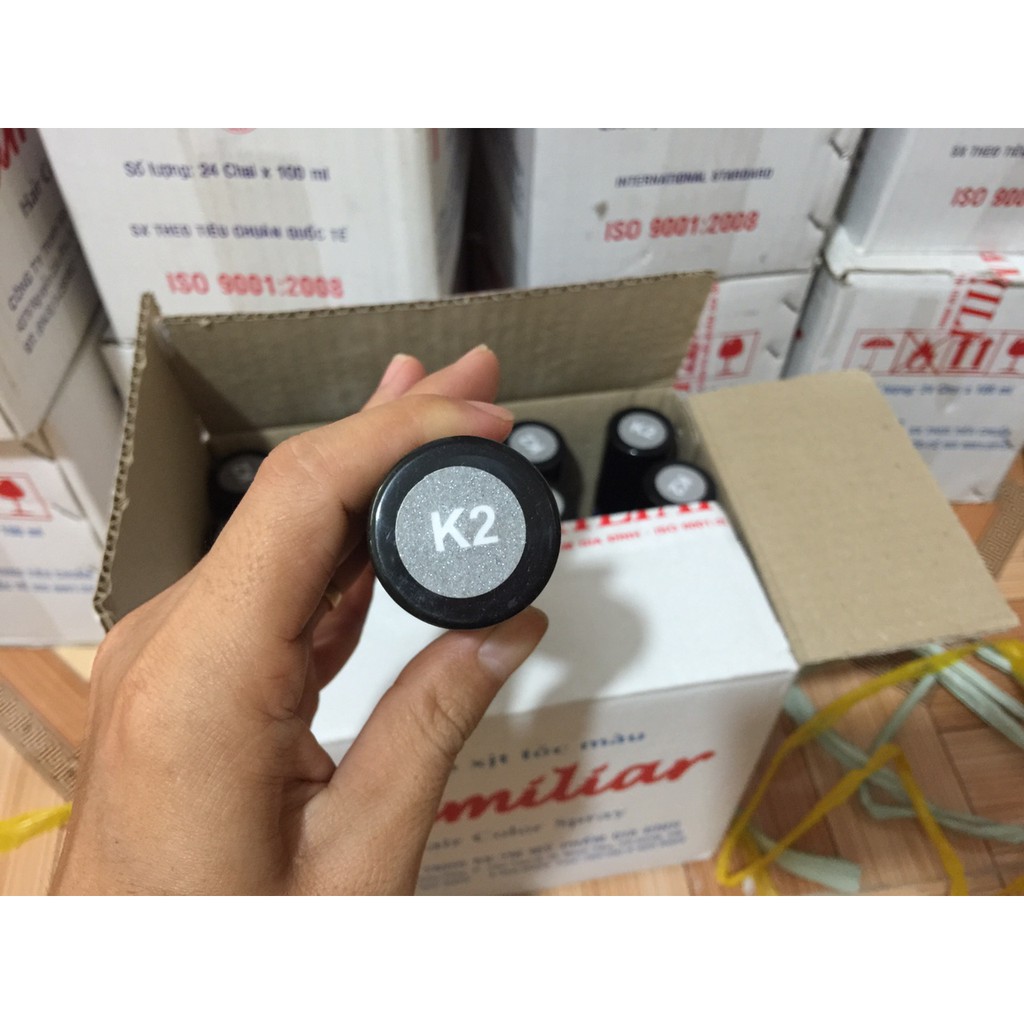 Keo xịt tóc màu Familiar K2