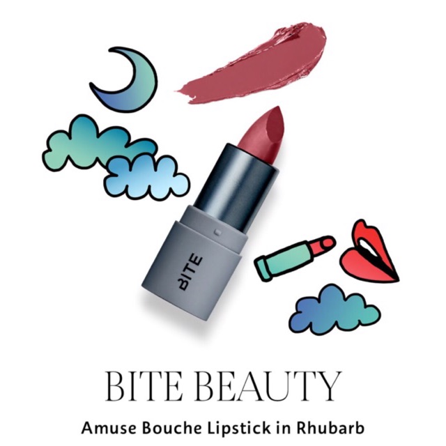 💄Son Hữu Cơ Bite Beauty Mini Màu Rhubarb - Hồng Mận