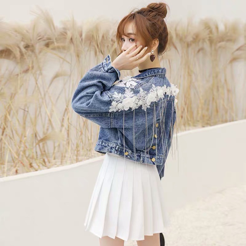 {HÀNG MỚI] Áo bò nữ croptop đính hoa⚡️ 𝐅𝐑𝐄𝐄 𝐒𝐇𝐈𝐏 ⚡️Hàng Quảng Châu cao cấp cho cô nàng tiểu thư - Mã AB20