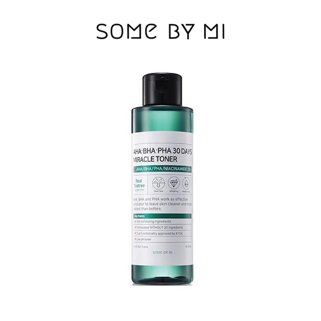 Nước Hoa Hồng Giảm Mụn Some By Mi AHA-BHA-PHA 30 Days Miracle Toner 150ml