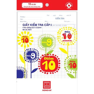 Giấy kiểm tra cấp 1 Hồng Hà