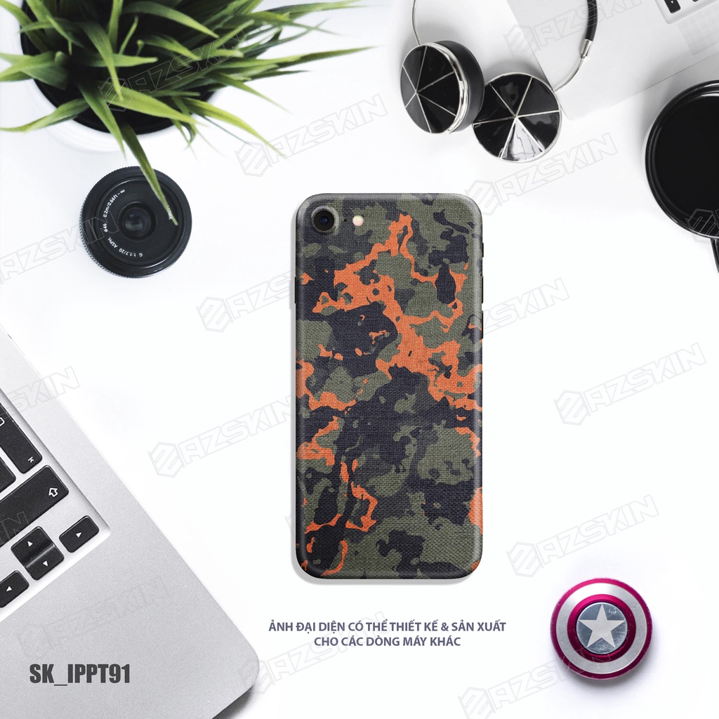 Miếng Dán Skin Camo Cam Dành Cho Mọi Dòng IPhone 7/14 Pro Max |SK_IPPT91| Chất Liệu Cao Cấp, Hình In sắc Nét, Cán 3M