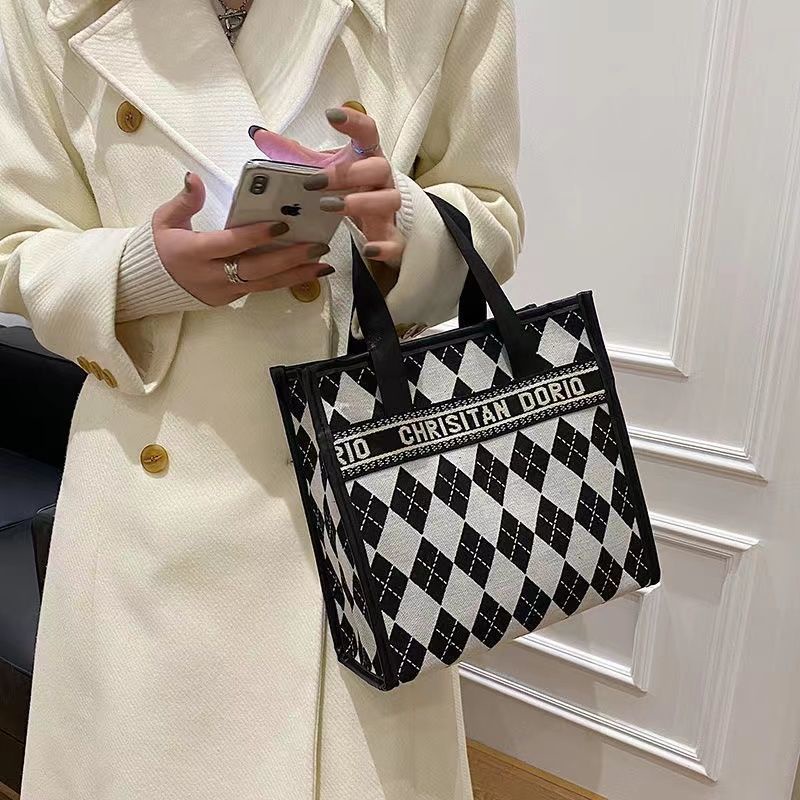 Túi Tote Vải Canvas Sức Chứa Lớn Đựng Mỹ Phẩm Đồ Dùng Mua Sắm Thời Trang