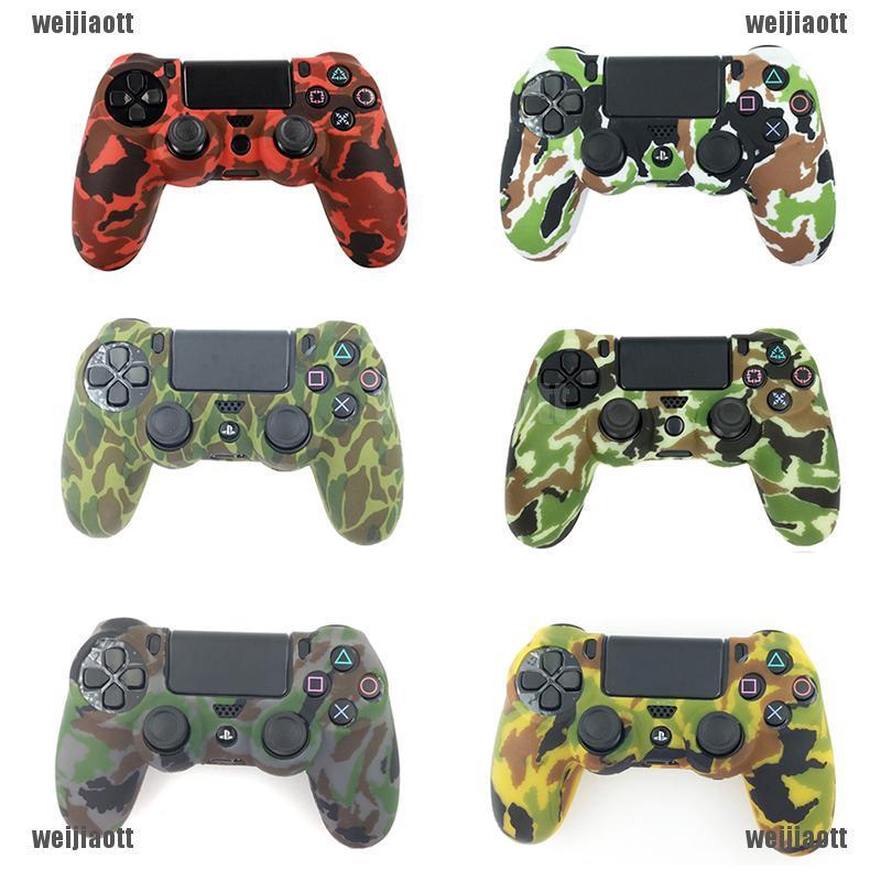 PHU KIEN Vỏ Nhựa Dẻo Hoạ Tiết Camo Bọc Tay Cầm Điều Khiển Ps4