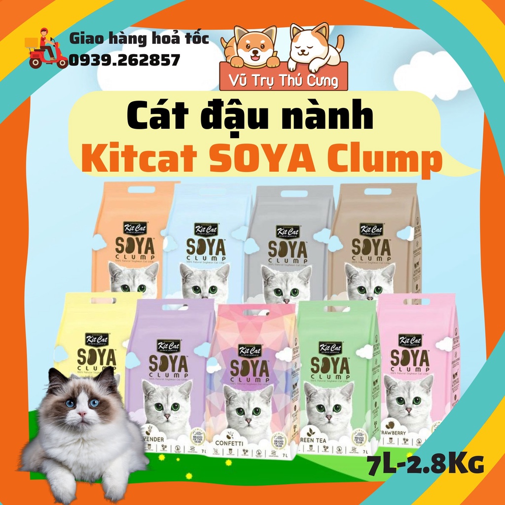 Cát đậu nành Kitcat Soya Clump cho mèo, cát vệ sinh cho mèo vón cục thumbnail
