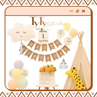 Set Bóng Trang Trí Sinh Nhật Handmade Đơn Giản SB07 [ Tặng BƠM & KEO DÁN ]