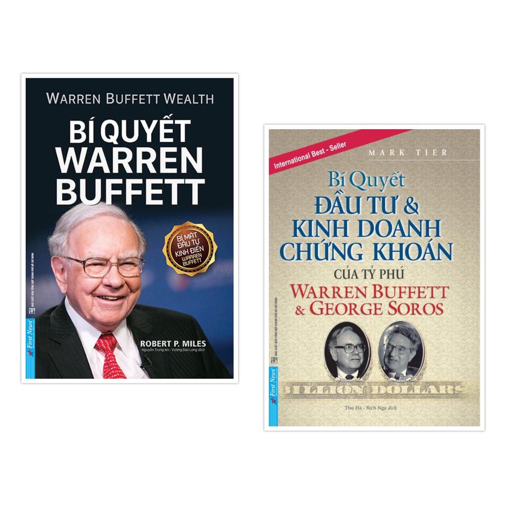 Sách - Combo Bí Quyết Warren Buffett (53856) + Bí Quyết Đầu Tư & Kinh Doanh Chứng Khoán (53436) - First News