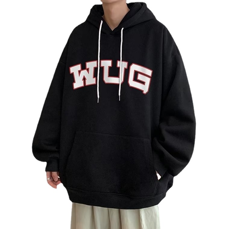 Áo Hoodie Dáng Rộng In Chữ Phong Cách Nhật Bản Thời Trang Cao Cấp Cho Nam