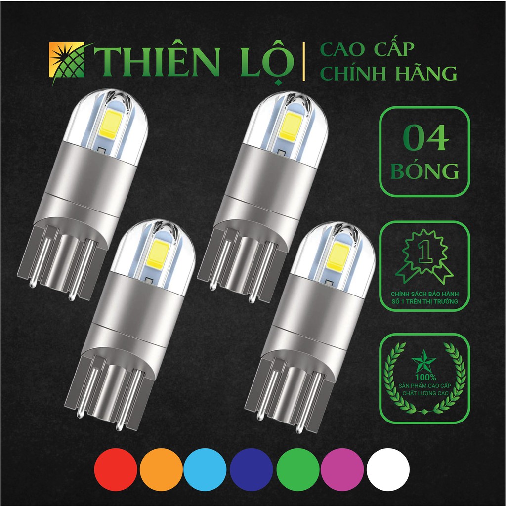 [GIÁ 4 ĐÈN][CHIP THẾ HỆ MỚI] Bóng đèn led xi nhan demi T10 Chip 3030 2 SMD siêu sáng của Thiên Lộ