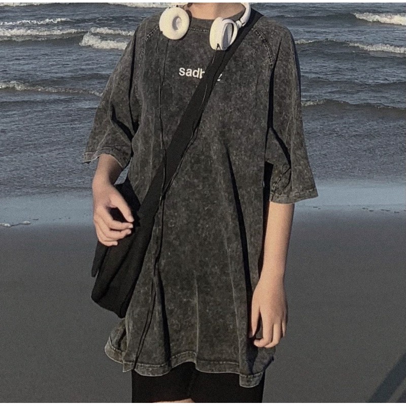 Áo thun wash sad boiz nam nữ chất thun cotton cao cấp