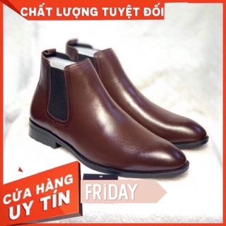 Giày Chelsea Boot - Hàng Cao Cấp - Da Bò - Đế Cao Su 4cm - Bảo Hành 12 Tháng