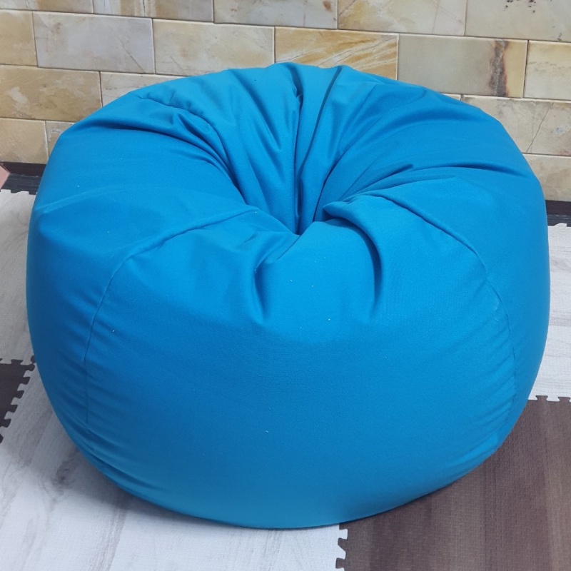 Ghế Lười Hạt Xốp 3ii Home Hình Trái Lê Hàng Xuất Khẩu Tiêu Chuẩn Nhật Bản Màu Xanh Thiên Thanh Size M 80x100cm