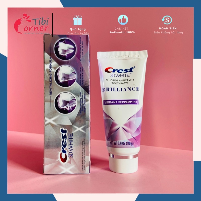 Kem đánh răng Crest 3D white 116g - Nhập khẩu Mỹ