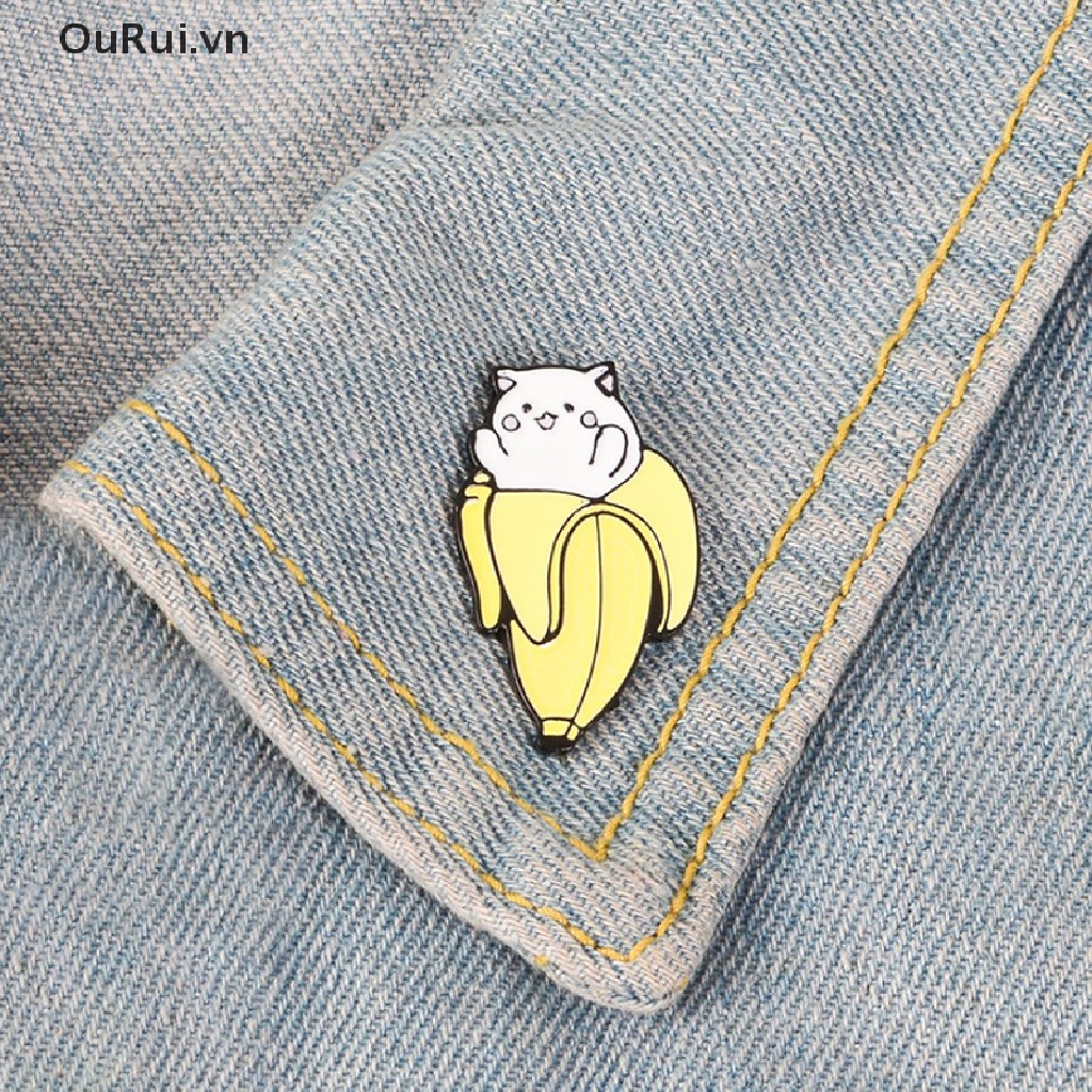 Huy Hiệu Cài Áo Hình Mèo Đeo Tráng Men Thời Trang