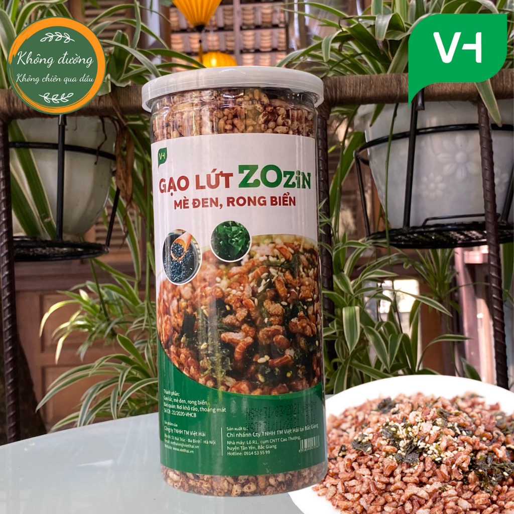 Cơm gạo lứt rong biển sấy khô hũ 300g - Ăn vặt giảm cân không lo béo 100% từ gạo lứt