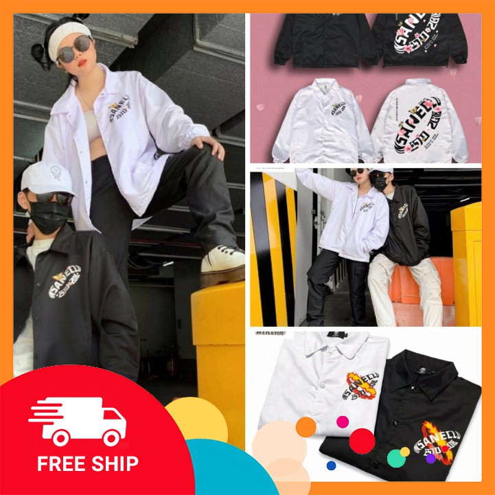 áo khoác dù 2 lớp couple nam nữ họa tiết chữ nổi cá tính 2020 streetwear mới nhất.