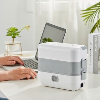 Hộp cơm cắm điện đa năng, hộp cơm hâm nóng văn phòng tự nấu chín thức ăn với 4 Hộp Inox