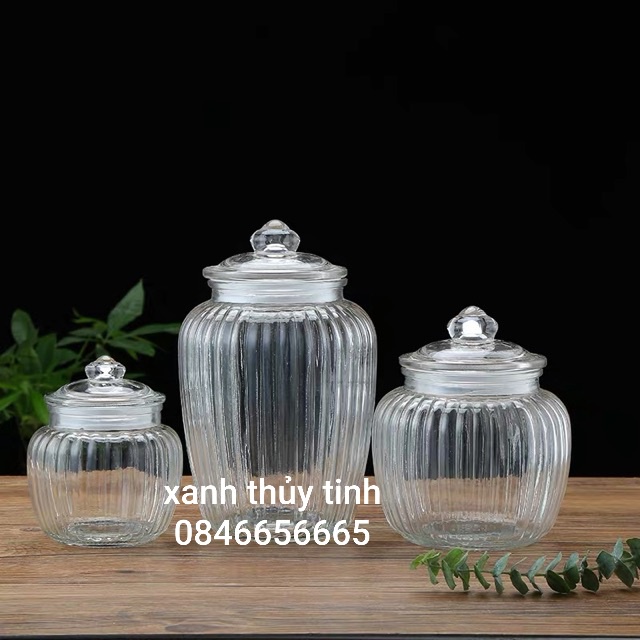 Hũ thủy tinh sọc mã 217 dung tích 650ml