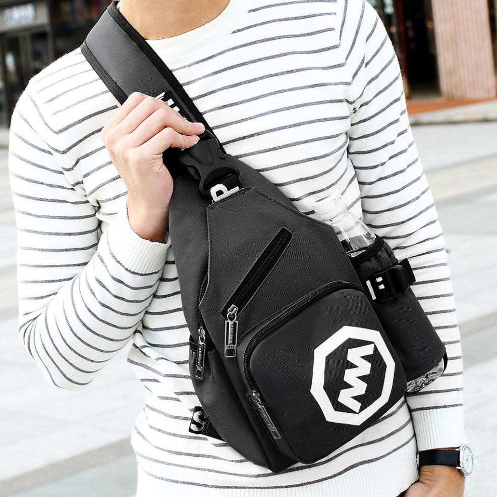 Balo bao tử chữ M có chổ đựng nước (4 màu)